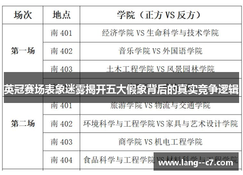 英冠赛场表象迷雾揭开五大假象背后的真实竞争逻辑